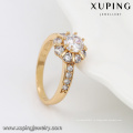 13816-Xuping оптом круглый CZ кольцо Белый бриллиант 18k Золотое Кольцо